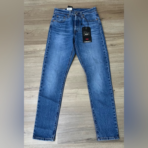 Classic Blue Denim Jeans Levi’s 501 Skinny High Rise Jeans women’s size 25 New - Picture 1 of 3